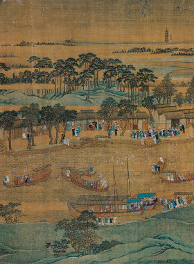 清 焦秉贞 南巡苏州虎丘行宫图名家字画高清微喷仿古复制品装饰画