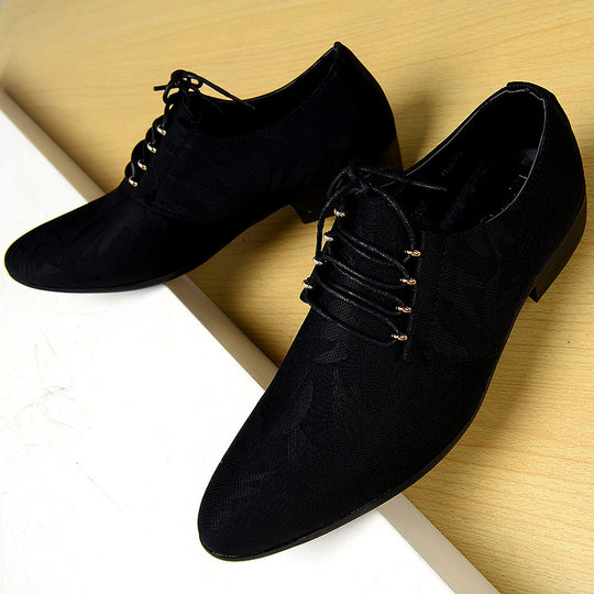 Zapatos de cuero de tela transpirable de verano para hombres 2025 nuevo estilo