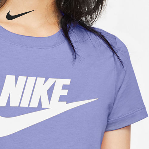Nike/耐克正品大LOGO 女子休闲运动圆领短袖T恤 BV6170-569 - 图1