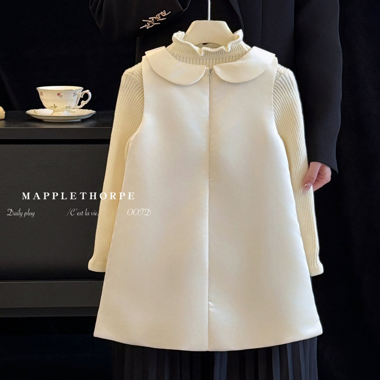 女童礼服裙春秋款2025新款女宝宝生日宴公主裙儿童高端缎面背心裙,淘宝优惠券,粉丝福利购,淘宝优惠卷