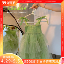 Girls slip dress summer Korean version super fairy childrens foreign school wizard of oz dress skirt baby mesh princess skirt