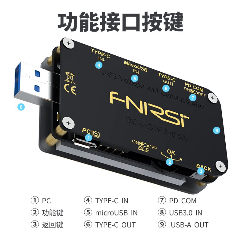 FNIRSI-FNB48 USB电压电流表多功能快充测试仪 QC/PD等协议诱骗器_虎窝淘