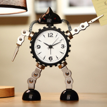 Japan ZD robot alarm clock students use cartoon children special headboard bell mute creative personality desktop clock