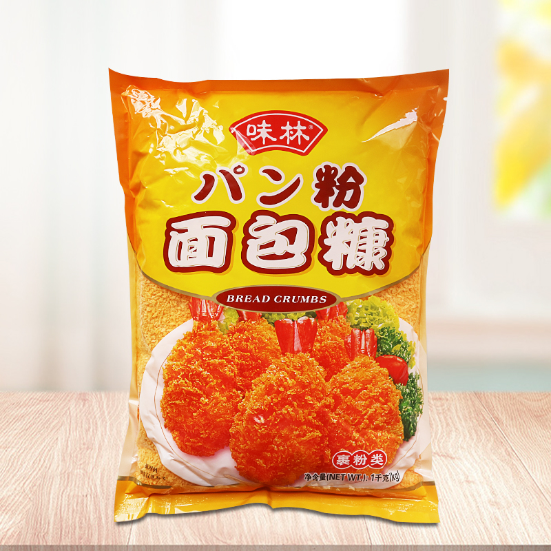 味林黄面包糠整箱1kg*10包炸鸡裹粉脆麟炸粉网红麻花炸鸡翅鸡柳粉 - 图0