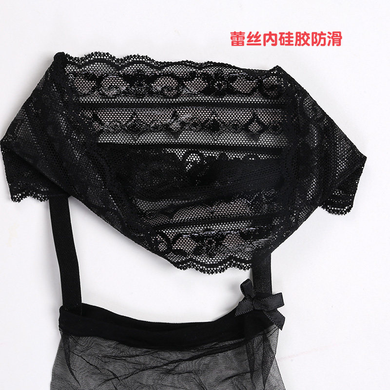 蝴蝶结0d超薄长筒丝袜蕾丝性感高透黑丝大腿根透明高筒袜半截过膝,淘宝优惠券,粉丝福利购,淘宝优惠卷