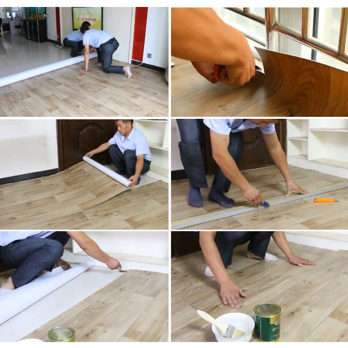 加宽4米加厚PVC地板革防水防滑阻燃地胶学校家用地板满铺环保耐磨 - 图1