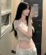 In stock~51STUDIO homemade ຄໍ V ເສື້ອຍືດແຂນສັ້ນ sexy ສໍາລັບຜູ້ທີ່ຕ້ອງການເບິ່ງ slimmer