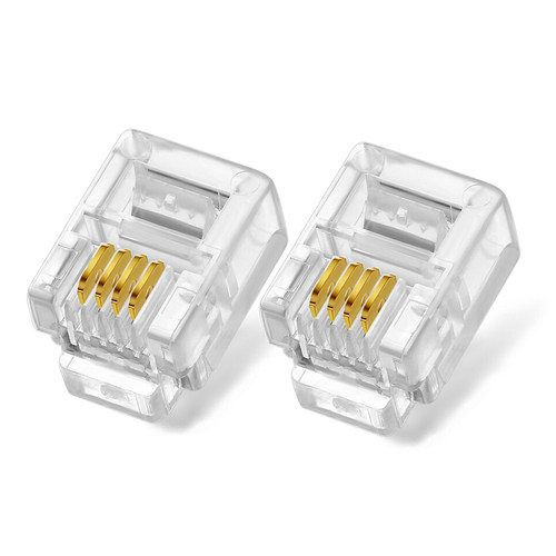 三堡电话水晶头 RJ11水晶头 4芯电话水晶头6P4C  2.5元/5个 - 图1
