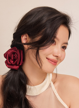 奇美拉高端玫瑰花头绳女大肠发圈