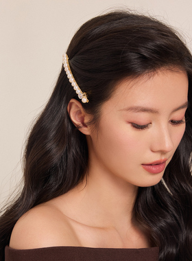 奇美拉珍珠小香风高级感女发夹
