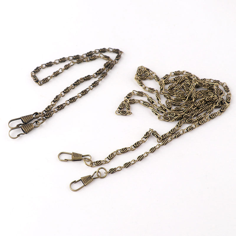 手工diy辅料挎包包带配件细金属链子口金包链古铜色银色万字链条,淘宝优惠券,粉丝福利购,淘宝优惠卷