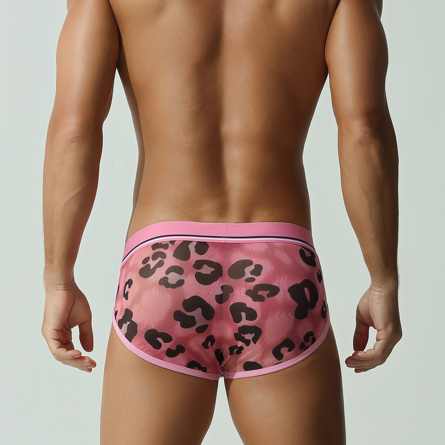 实拍2色选SEOBEAN/希宾男士内衣青年网纱三角内裤学生豹纹底裤头