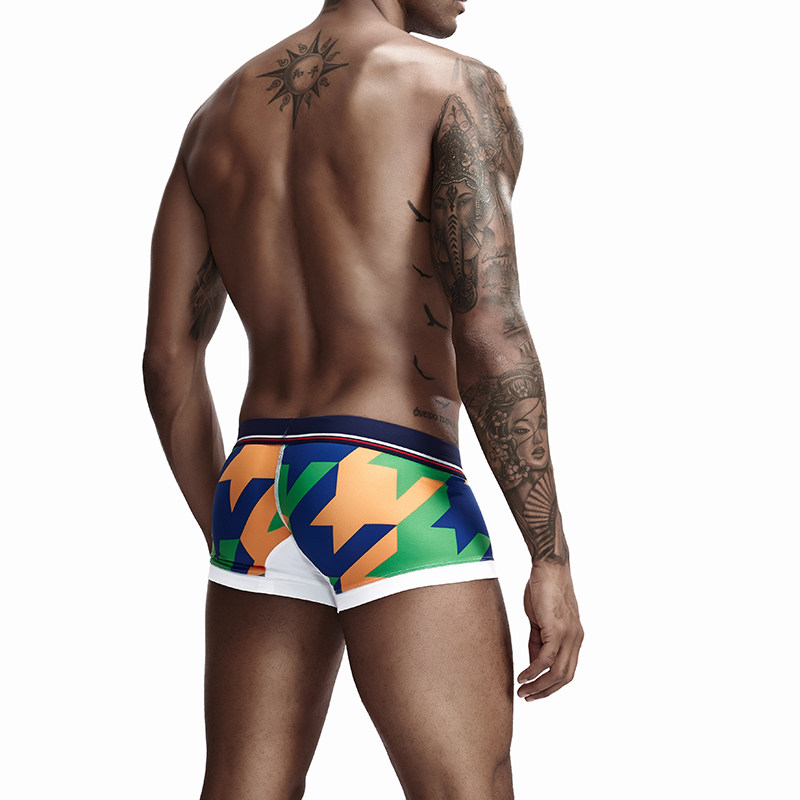 4色SEOBEAN/希宾新品男士内衣 平角内裤 立体剪裁 千鸟格印花