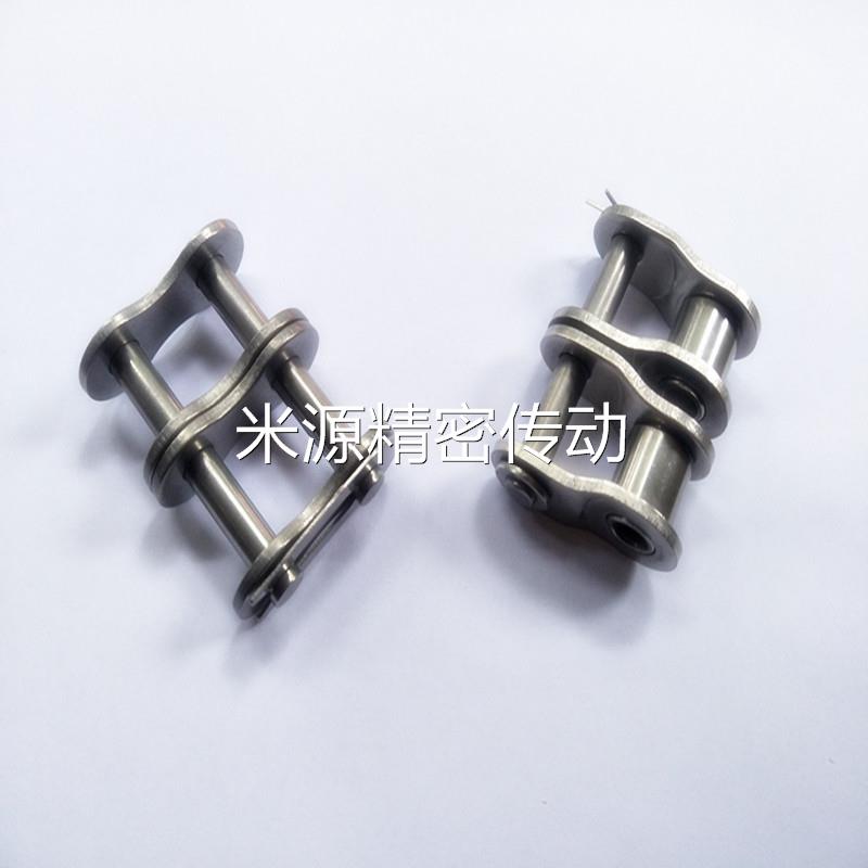 304不锈钢08A-2 10B-2 12B-2 16B-2 20A-2 20B-2 24A双排链条接头 - 图2