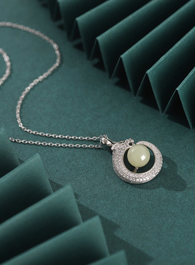 和田玉925银女高级感轻奢