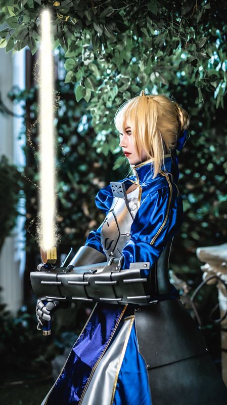 COSPLAY服装 Fatestay night ZERO战斗版命运之夜 SABER剑士服cos_虎窝淘