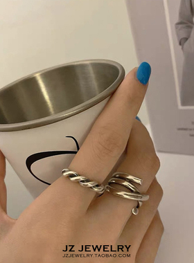 纯银欧美风高级感ins韩国戒指