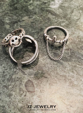 jzring欧美ins男女潮十字架指环