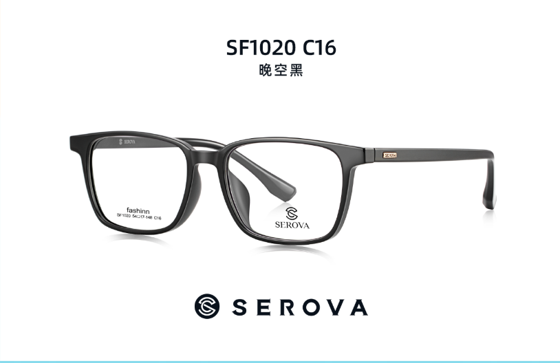 施洛华2022新款轻镜架男女同款光学全框镜架SF1020 - 图0