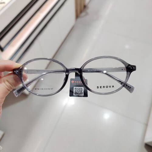 施洛华新款男女同款复古眼镜架可配近视SF796 - 图1