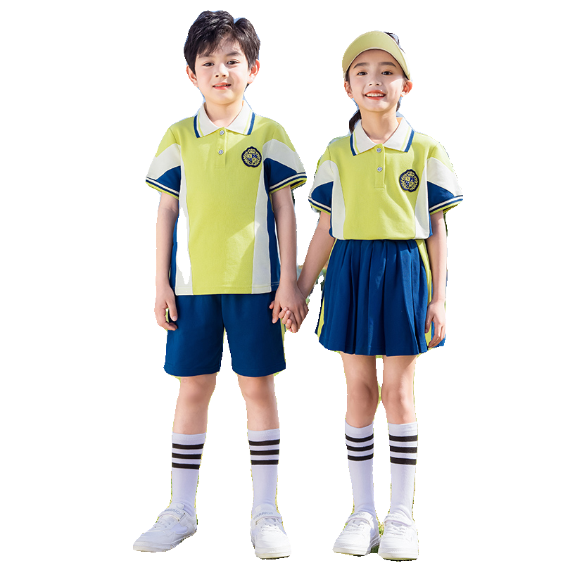 幼儿园园服夏装小学生校服短袖套装英伦学院儿童班服运动会毕业照