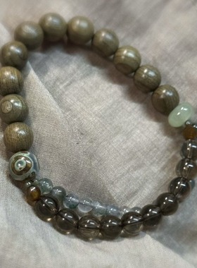 国风新中式复古手链简约小众禅意阴沉木手串串珠礼物民族手饰饰品