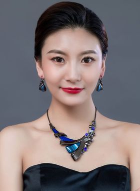 大牌奢华百搭装饰项链时尚套装