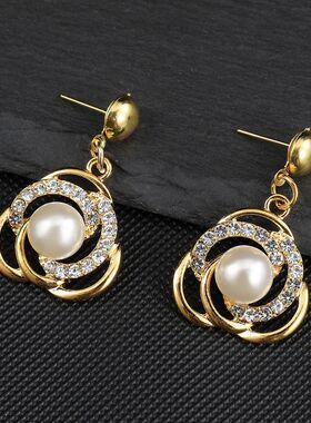 欧美珍珠项链套装新娘配饰时尚礼服晚宴百搭合金首饰品个性夸张女