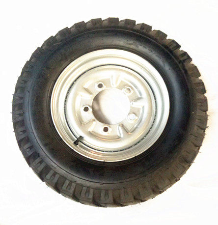 500-12橡胶成套充气力车轮拖车轮建筑工地灰斗车人力手推车轮子 - 图3