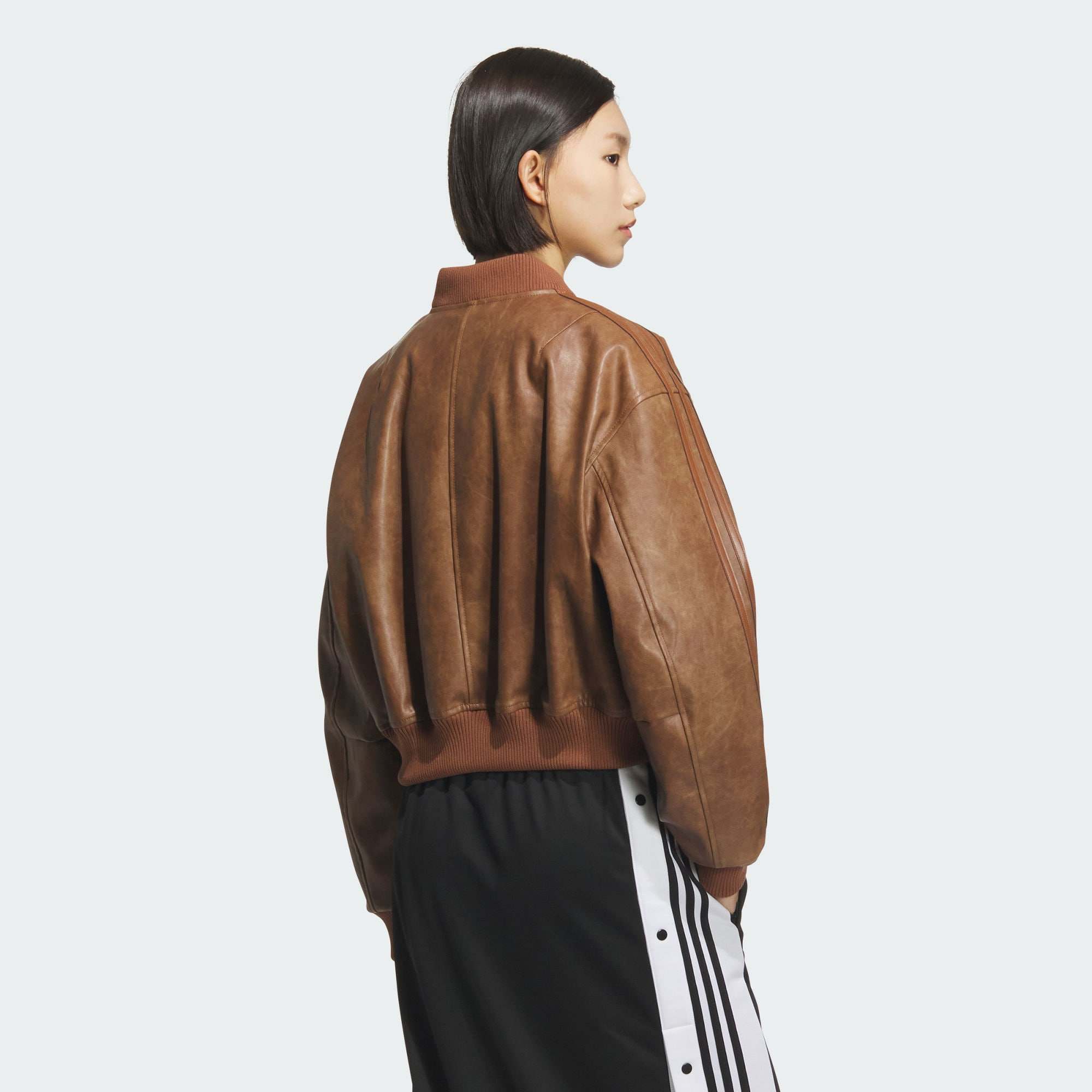 ADIDAS阿迪达斯 PU PAD 复古保暖运动上衣皮衣夹克棉服KC2655,淘宝优惠券,粉丝福利购,淘宝优惠卷