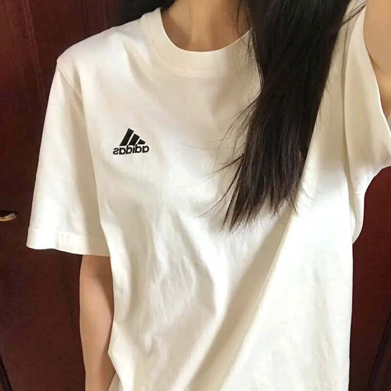 Adidas/阿迪达斯短袖夏季情侣款纯棉运动休闲短袖圆领T恤IT4332 - 图1