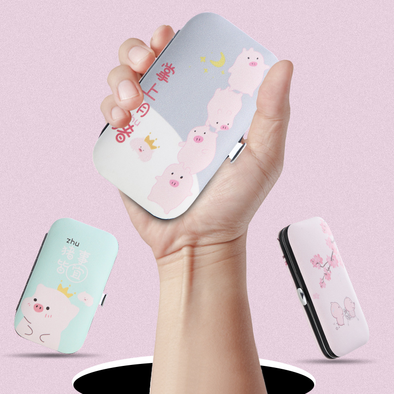 馨友家居专营店7件套指甲刀家用女生美甲指甲钳工具剪脚趾甲神器套装不锈钢甲沟1