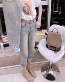 Летние дизайнерские ретро прямые свободные джинсы, штаны