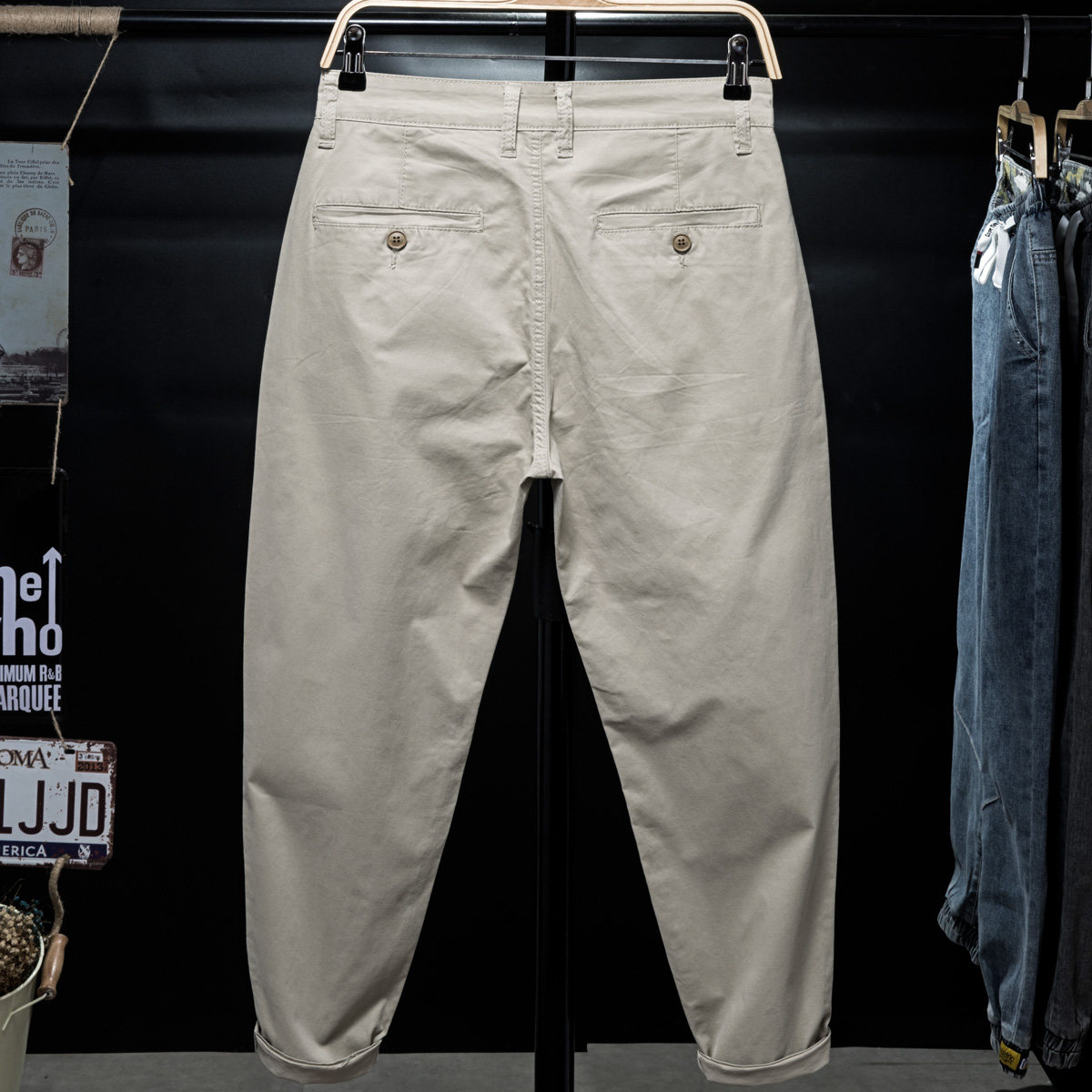 九分裤男士春夏季大码宽松小脚潮牌胖子弹力纯色休闲裤子男哈伦裤,淘宝优惠券,粉丝福利购,淘宝优惠卷