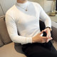 Men's mid-high neck long sleeve black inner bottom shirt