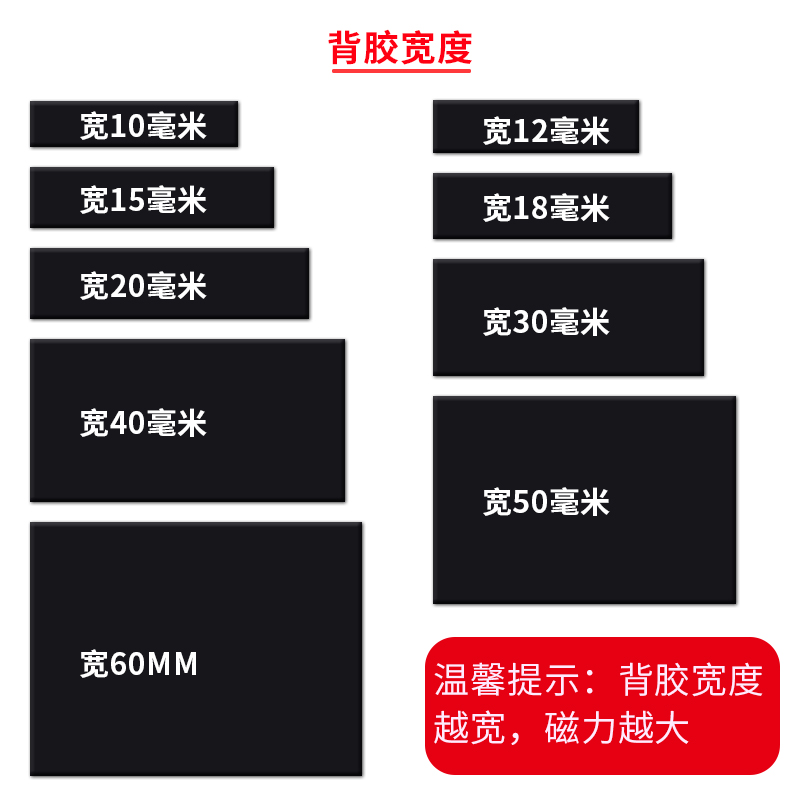 教学教具橡胶磁铁软性磁性磁片薄软磁背胶磁条磁力贴片黑板吸铁石-图0