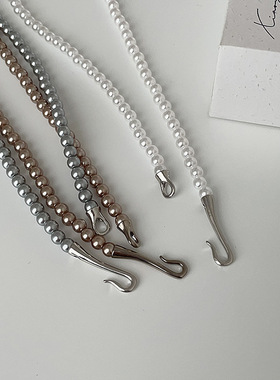 法式复古珍珠项链女显白优雅简约大气时尚潮流气质百搭颈链锁骨链