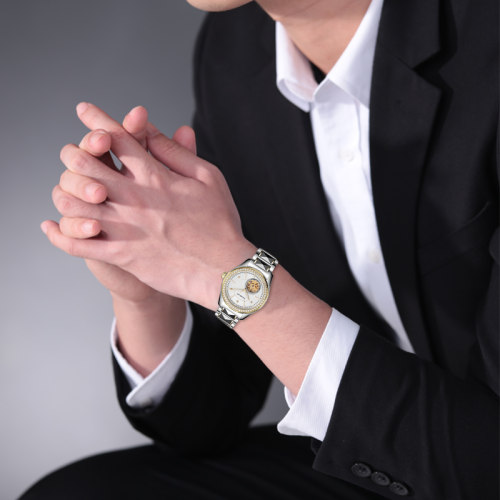 罗西尼专柜正品自动机械手表男钨钢男表7443防水情侣腕表7443T01C - 图2