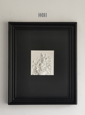 一加一中古风浮雕电表箱装饰画