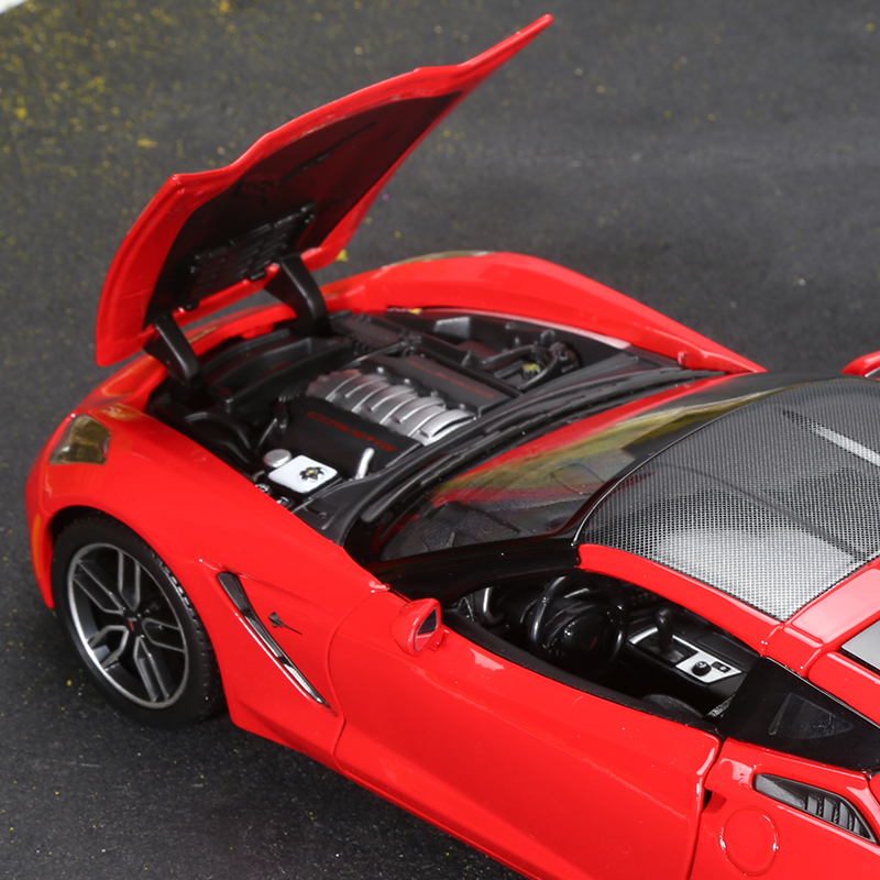 美驰图正版合金汽车模型收藏摆件1:18雪佛兰2014 CorvetteR Stin - 图2