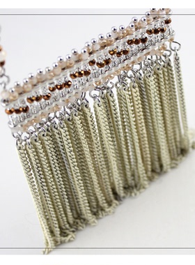 99克拉夸张饰品秋季民族风情乳白色流苏长款项毛衣链女新款ZD