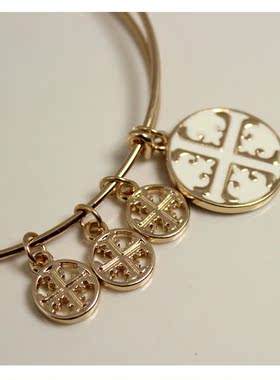 克拉欧美风镂空圆形金色手链