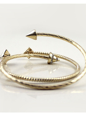 克拉欧美风闪钻组合手镯