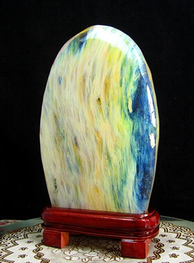 天然黄水晶摆件招财摆件