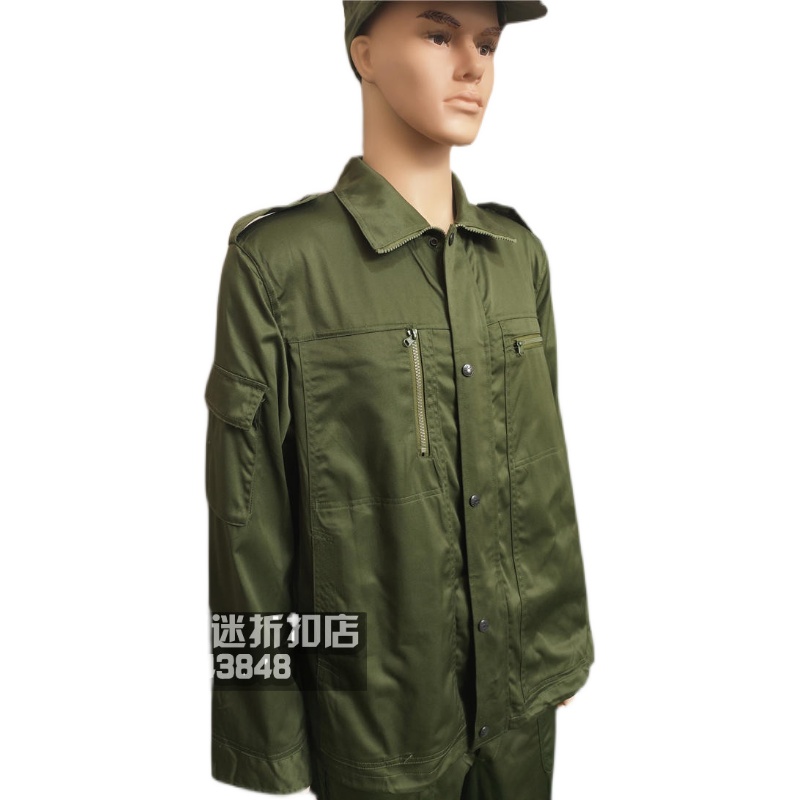 库存老式87冬作训服冬季工作服训练服绿色怀旧作训服加厚耐磨宽松 - 图3