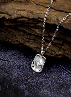 S925纯银小众男女通用几何项链