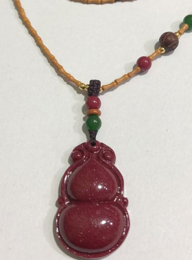 高含量紫金砂毛衣链福禄葫芦吊坠
