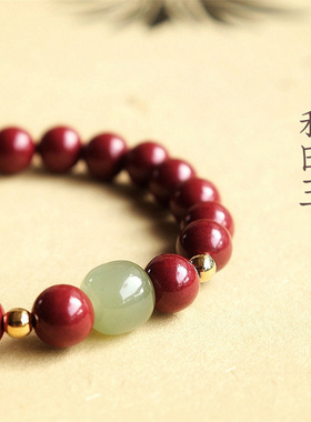 2022时尚朱砂手串紫金砂14K包金