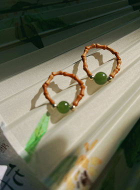 设计新疆和田碧玉苹果绿橄榄核戒