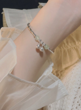 上岸925纯银铃铛竹节ins小众设计